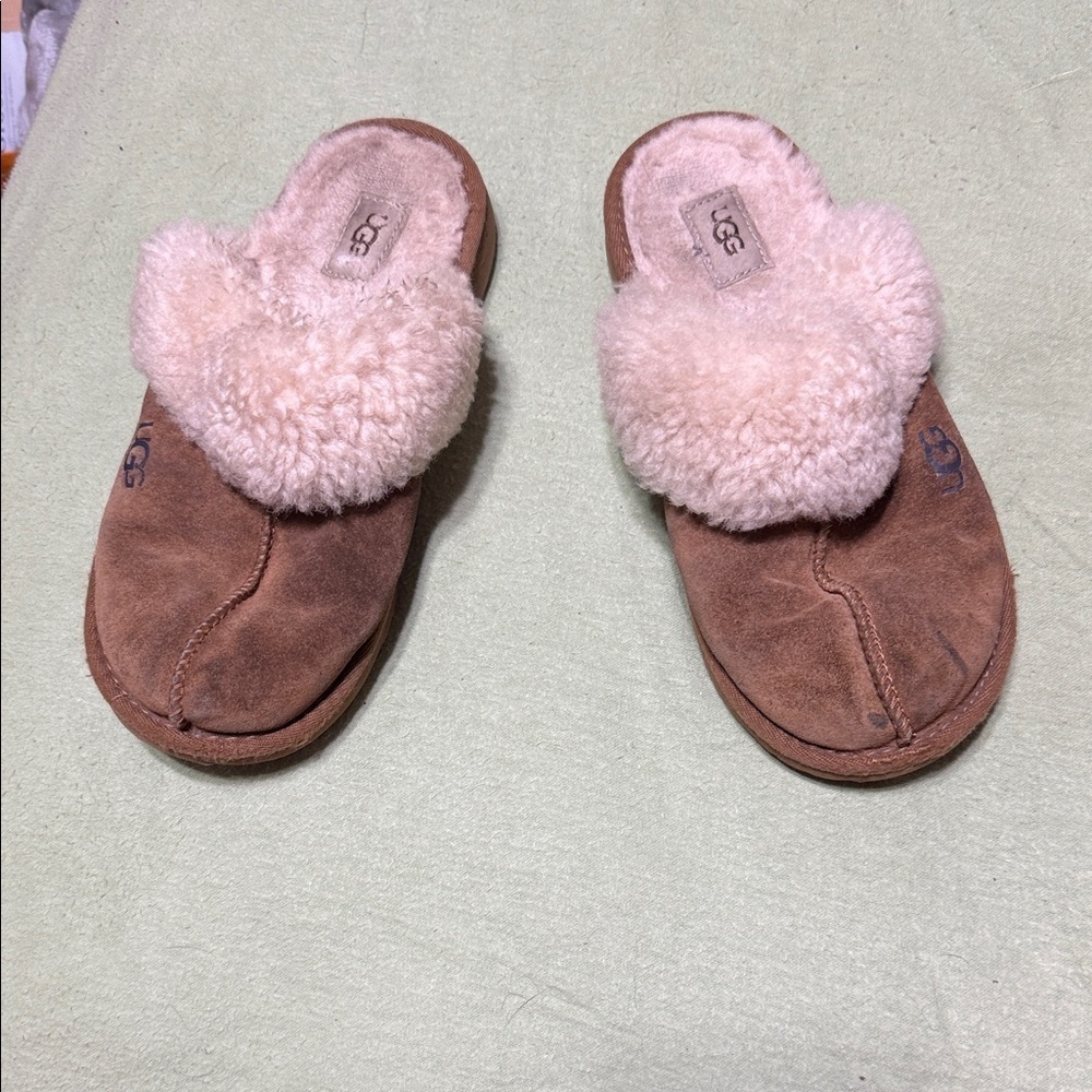 UGG Tan Shearling Slippers